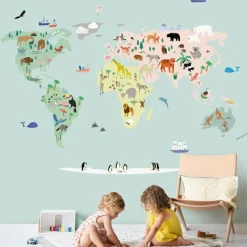 Papier peint panoramique Carte du monde (250 x 200 cm)|Mimi'lou Best