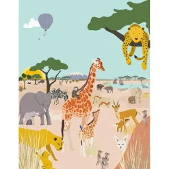 Mimi'lou Papier peint panoramique Safari (250 x 200 cm)