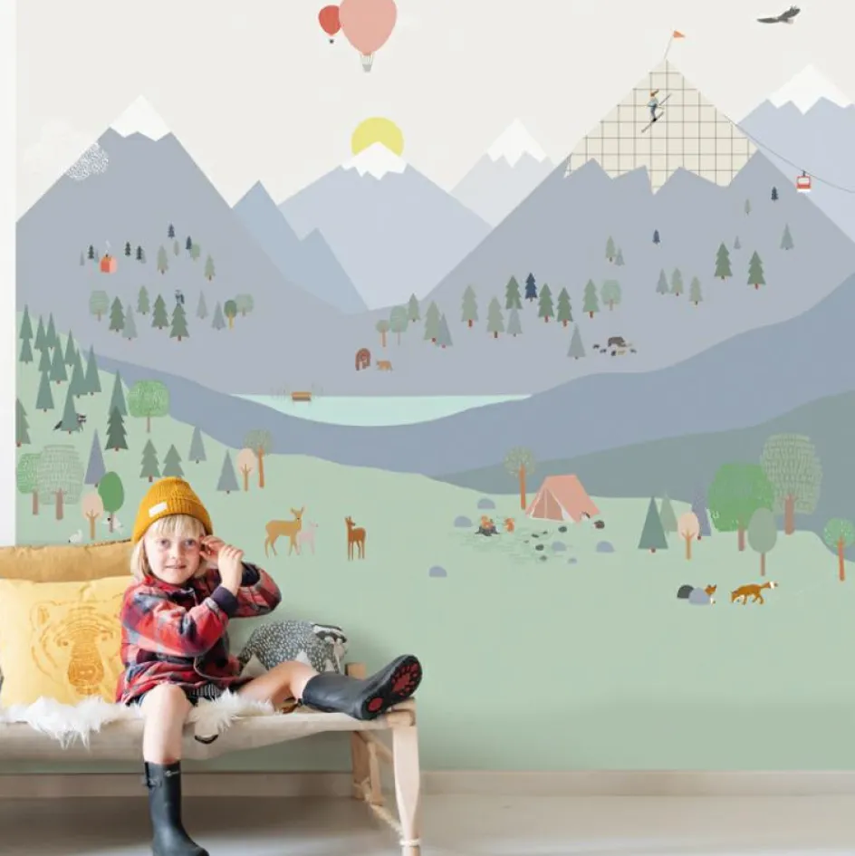 Outlet Mimi'lou Papier peint panoramique Montagne (250 x 200 cm)