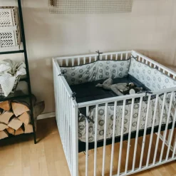 Parc bébé pliant Moritz White (89 x 95 cm)|Tissi Clearance