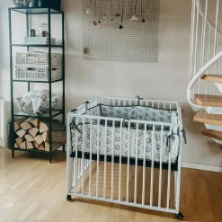 Parc bébé pliant Moritz White (89 x 95 cm)|Tissi Clearance