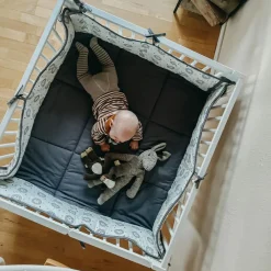 Parc bébé pliant Moritz White (89 x 95 cm)|Tissi Clearance