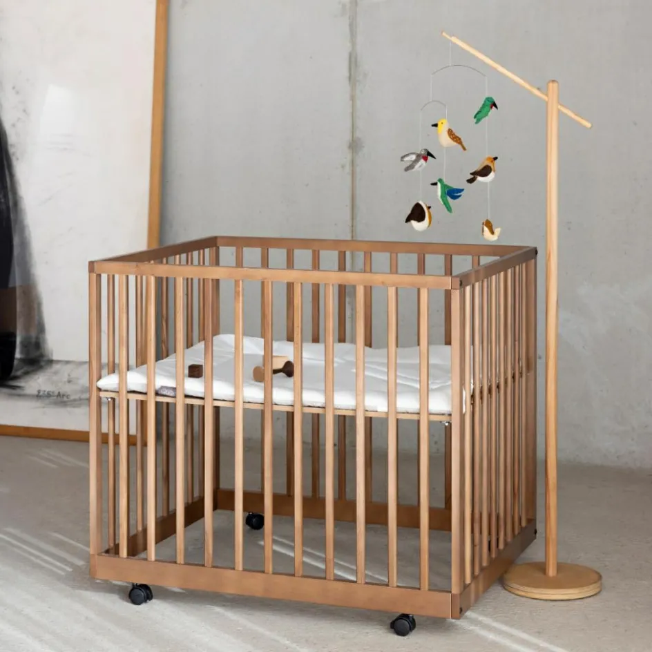 New Quax Parc Mori avec roulettes Naturel (95 x 75 cm)