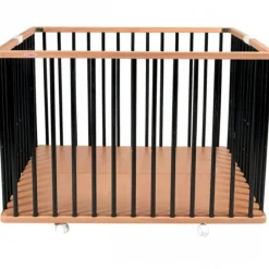 Parc pliant carré en bois Gaby Hybride noir|Combelle Clearance