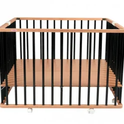 Parc pliant carré en bois Gaby Hybride noir|Combelle Clearance