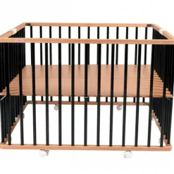 Parc pliant carré en bois Gaby Hybride noir|Combelle Clearance