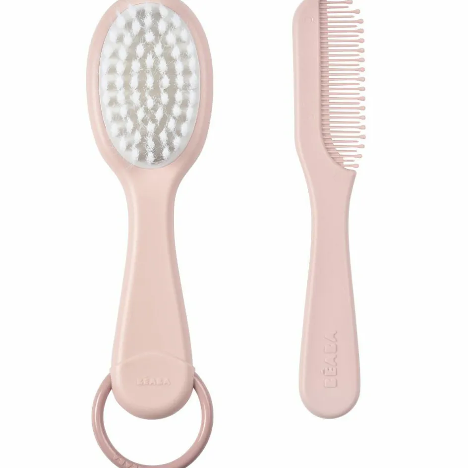 Outlet Béaba Peigne et brosse bébé Old Pink