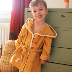 Hot L'oiseau bateau Peignoir chat caramel personnalisable (2-4 ans)