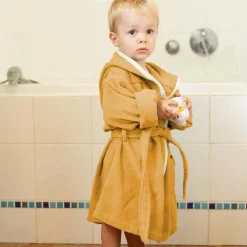 Hot L'oiseau bateau Peignoir chat caramel personnalisable (2-4 ans)