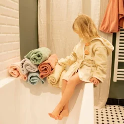 Sale L'oiseau bateau Peignoir Daim Lin personnalisable (2-4 ans)