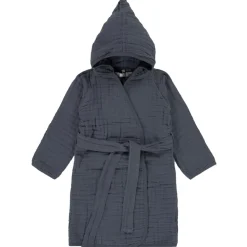 Lässig Peignoir en mousseline de coton bleu marine (2-3 ans)