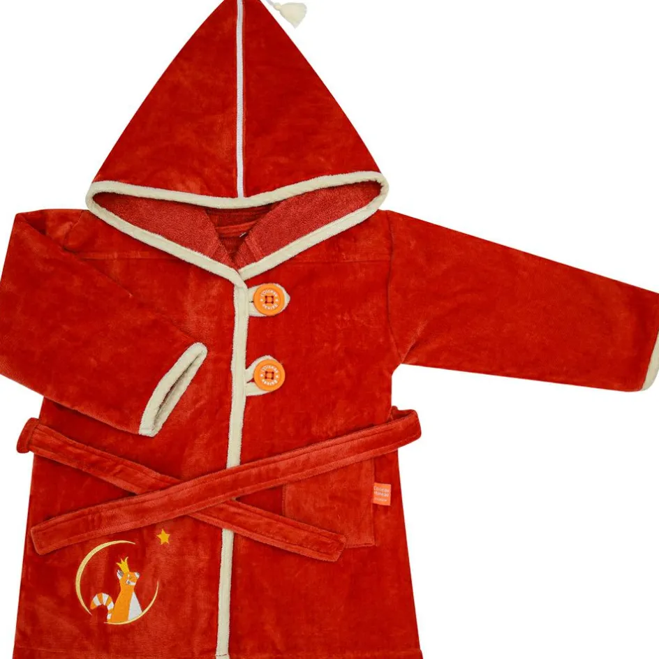 Outlet L'oiseau bateau Peignoir panda roux terracotta personnalisable (2-4 ans)