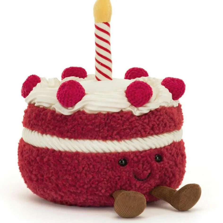Discount Jellycat Peluche Amuseable Gâteau d'anniversaire Cerise (13 cm)