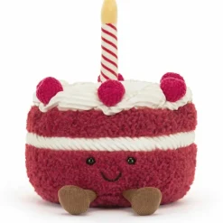 Discount Jellycat Peluche Amuseable Gâteau d'anniversaire Cerise (13 cm)