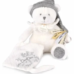 New Doudou et Compagnie Peluche attache-sucette Ours Pantin Argent (20 cm)