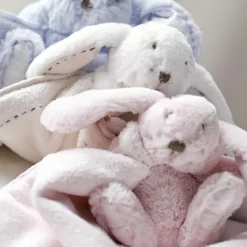 Peluche Augustin le lapin rose (12 cm)|Tartine et Chocolat Best