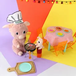 Outlet Les Déglingos Peluche Barbekiou maman et bébé Les Ptipotos Rose (25 cm)