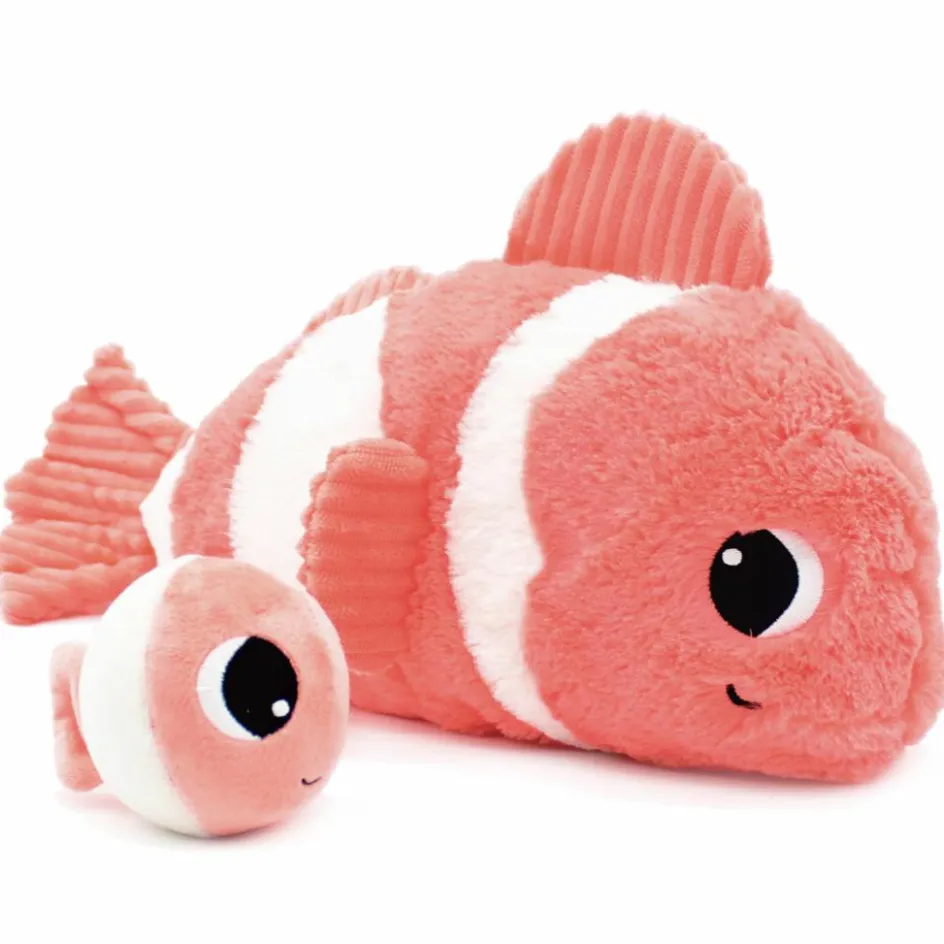 Clearance Les Déglingos Peluche Bigou maman et bébé Les Ptipotos Corail (38 cm)
