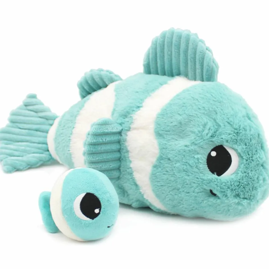 Sale Les Déglingos Peluche Bigou maman et bébé Les Ptipotos Aqua (38 cm)