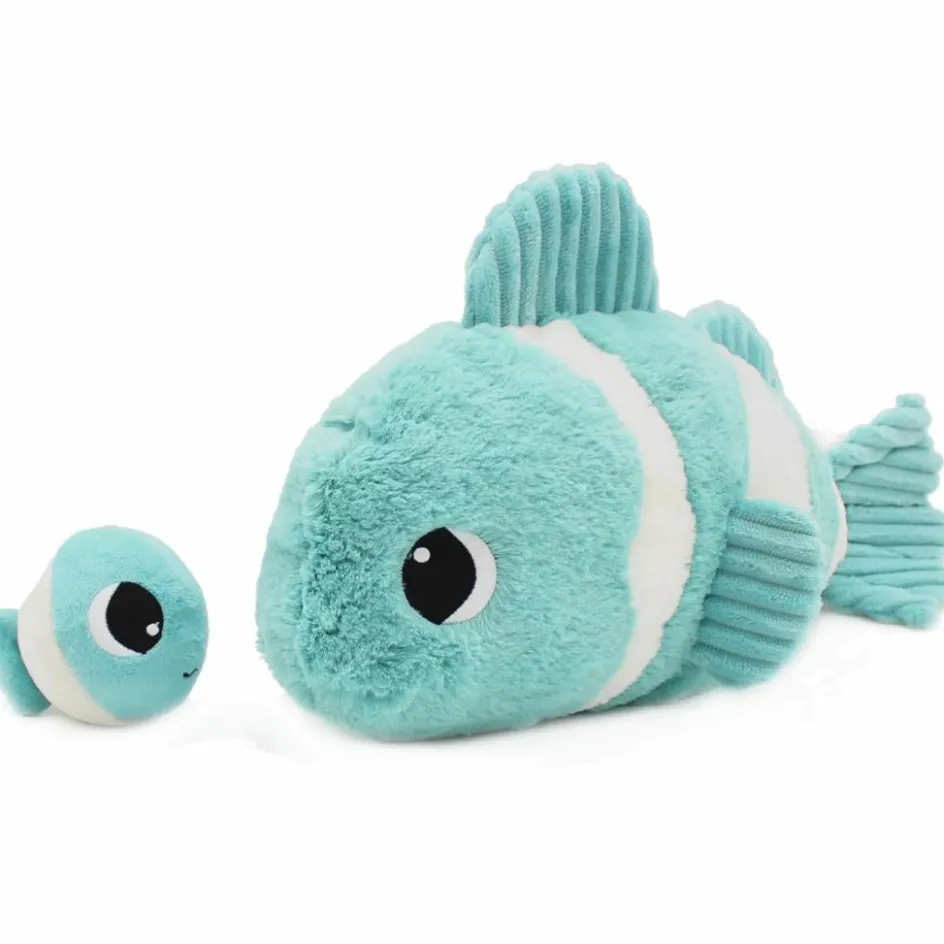 Sale Les Déglingos Peluche Bigou maman et bébé Les Ptipotos Aqua (38 cm)