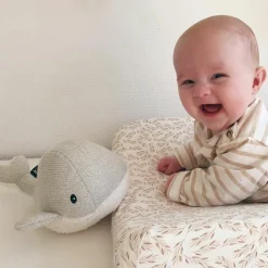 Outlet FLOW Peluche bruit blanc baleine Moby grise (21 cm) - Reconditionné