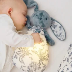 Discount Tartine et Chocolat Peluche bruit blanc lapin Toile de Jouy bleu