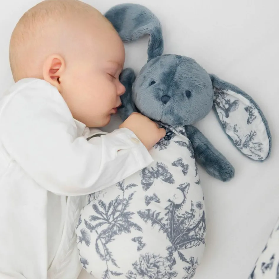 Discount Tartine et Chocolat Peluche bruit blanc lapin Toile de Jouy bleu