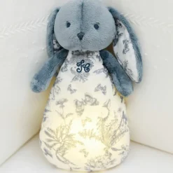 Discount Tartine et Chocolat Peluche bruit blanc lapin Toile de Jouy bleu