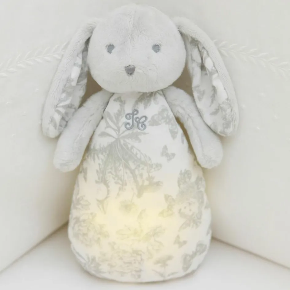 Best Tartine et Chocolat Peluche bruit blanc lapin Toile de Jouy gris