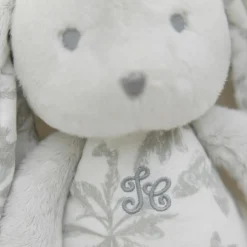 Best Tartine et Chocolat Peluche bruit blanc lapin Toile de Jouy gris