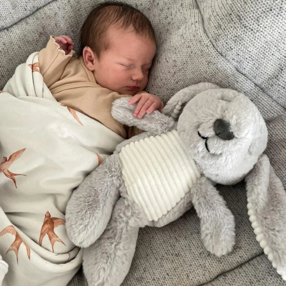 Peluche bruit blanc Milo le lapin gris|FLOW Clearance