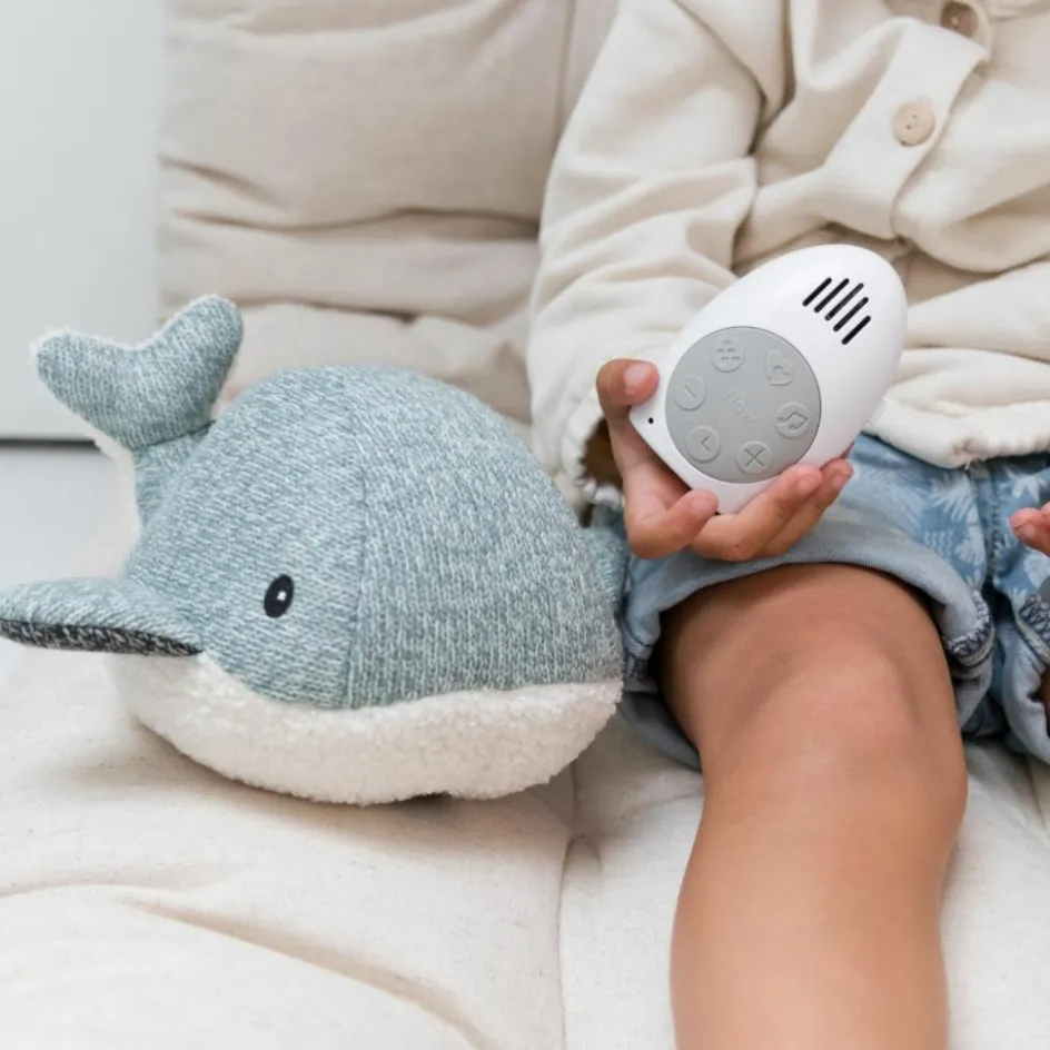 FLOW Peluche bruit blanc rechargeable baleine Moby vert