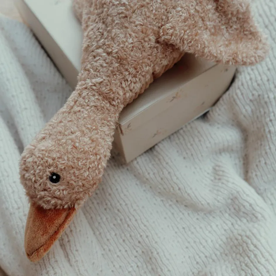 Hot FLOW Peluche bruit blanc rechargeable oie Liva marron