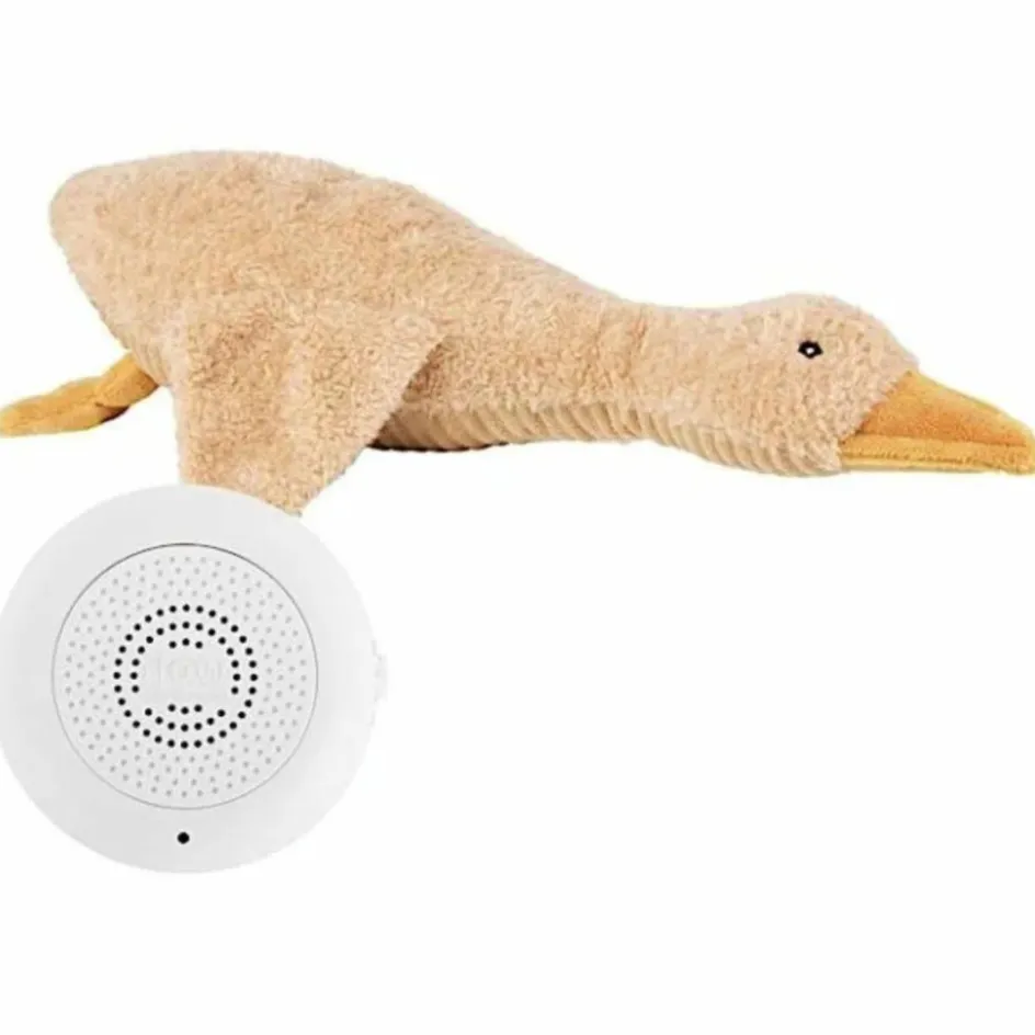 Hot FLOW Peluche bruit blanc rechargeable oie Liva marron