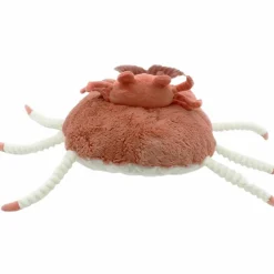 Les Déglingos Peluche Cassecou le crabe et son bébé terracotta (39 cm)