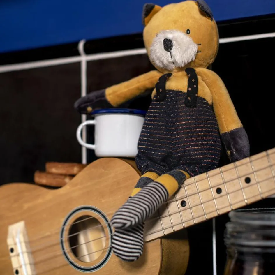 Peluche chat Lulu Les Moustaches (27 cm)|Moulin Roty Sale