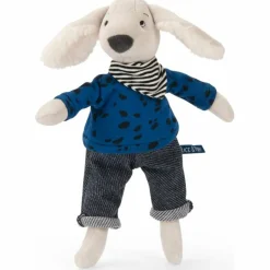 Sale Moulin Roty Peluche chien Pilou bleu Puce et Pilou (30 cm)