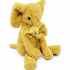 Peluche Dimoitou maman et bébé Les Ptipotos Moutarde (35 cm)|Les Déglingos Clearance
