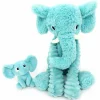 Outlet Les Déglingos Peluche Dimoitou maman et bébé Les Ptipotos Aqua (35 cm)