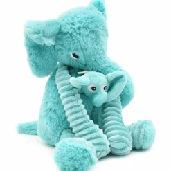 Outlet Les Déglingos Peluche Dimoitou maman et bébé Les Ptipotos Aqua (35 cm)