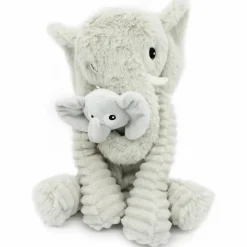 Online Les Déglingos Peluche Dimoitou maman et bébé Les Ptipotos Gris clair (35 cm)