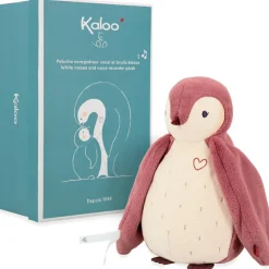 Peluche enregistreuse vocale et bruits blancs Manchot rose (25 cm)|Kaloo Best
