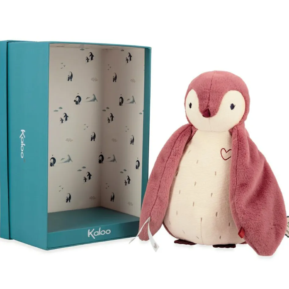 Peluche enregistreuse vocale et bruits blancs Manchot rose (25 cm)|Kaloo Best