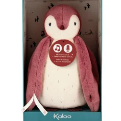 Peluche enregistreuse vocale et bruits blancs Manchot rose (25 cm)|Kaloo Best