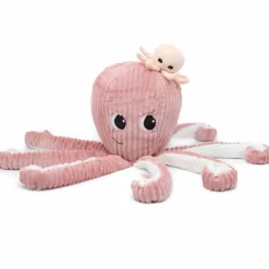 Peluche Filou la pieuvre maman et bébé Les Ptipotos rose|Les Déglingos Best