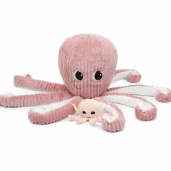 Peluche Filou la pieuvre maman et bébé Les Ptipotos rose|Les Déglingos Best