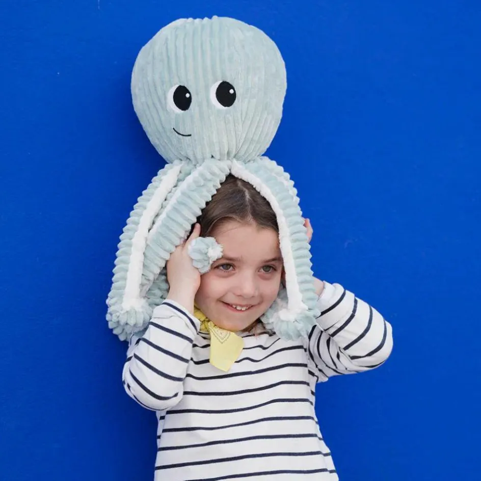 Peluche géante Filou la pieuvre et son bébé menthe (45 cm)|Les Déglingos New