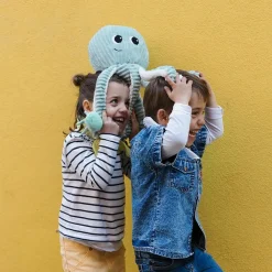 Peluche géante Filou la pieuvre et son bébé menthe (45 cm)|Les Déglingos New