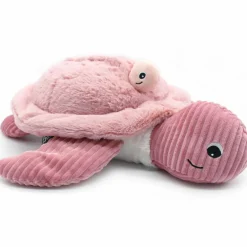 Peluche géante Les Ptipotos Sauvenou maman-bébé tortue rose (49 cm)|Les Déglingos Online