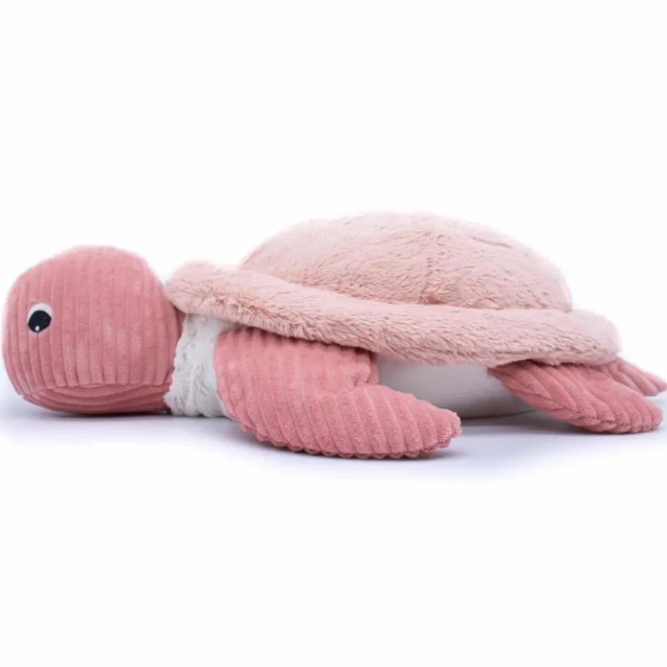 Peluche géante Les Ptipotos Sauvenou maman-bébé tortue rose (49 cm)|Les Déglingos Online